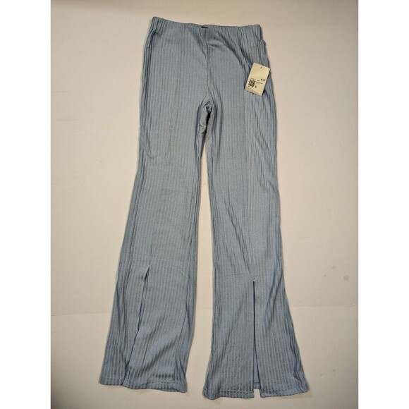 Forever 21 Womens Small Long Knit Sky Blue Pants NWT - Picture 2 of 11